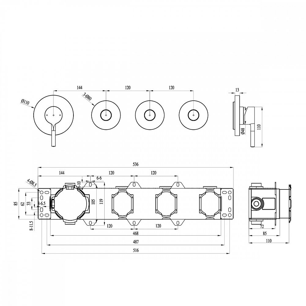 Приобрести raglo встраиваемый смеситель для душа, кнопочное управление, золото матовое r20.273.03