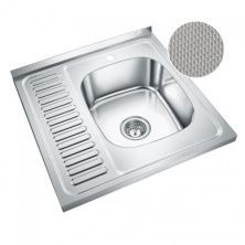 Emar Кухонная мойка 60х60 см, правостороняя, хром EMAR T6060RQ Decor