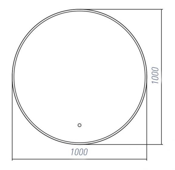 Приобрести azario зеркало плаза 100х100 см c подсветкой, сенсор выключатель, подогрев led-00002637