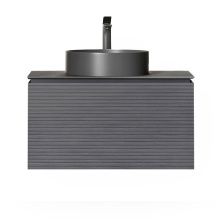 Jorno Тумба подвесная Stone 80 см со столешницей, антрацит