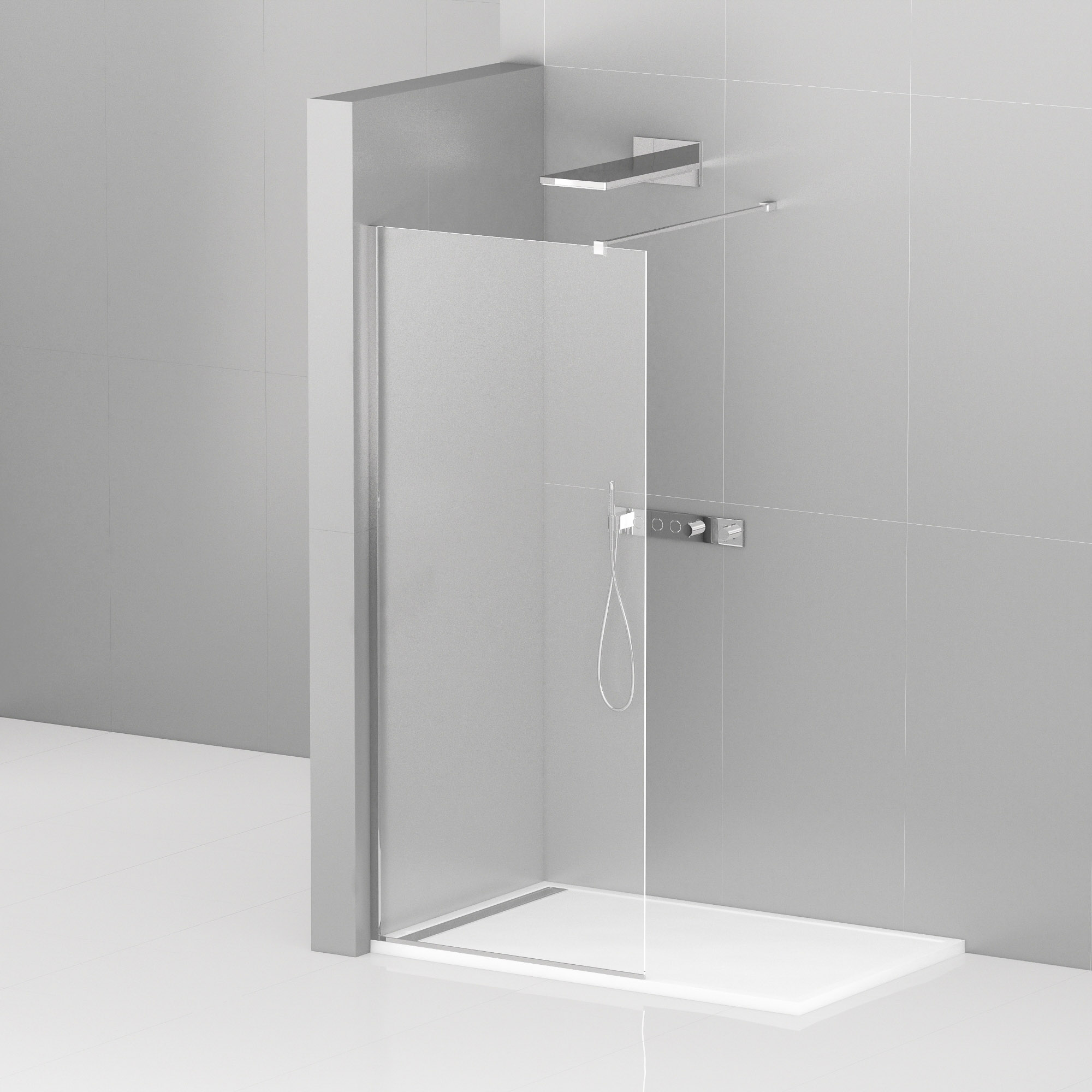 Приобрести cezares душевая перегородка liberta 125 см, хром liberta-l-1-125-120-c-cr