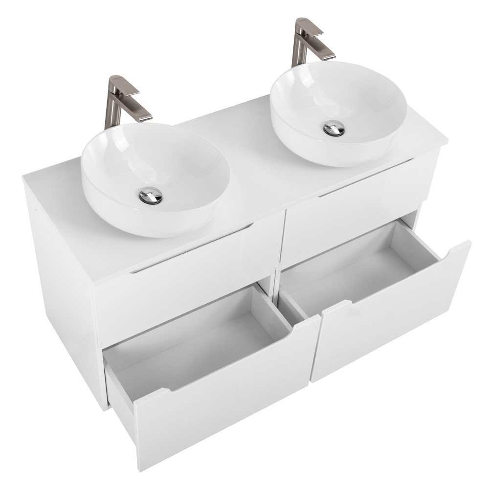 Приобрести belbagno тумба со столешницей etna-h60 140 см, подвесная bianco lucido