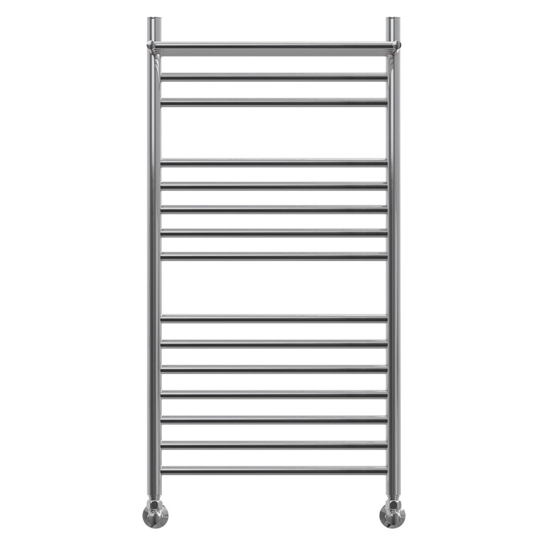 Приобрести полотенцесушитель водяной point 500х1000 аврора премиум с полкой п14, хром pn10150sp