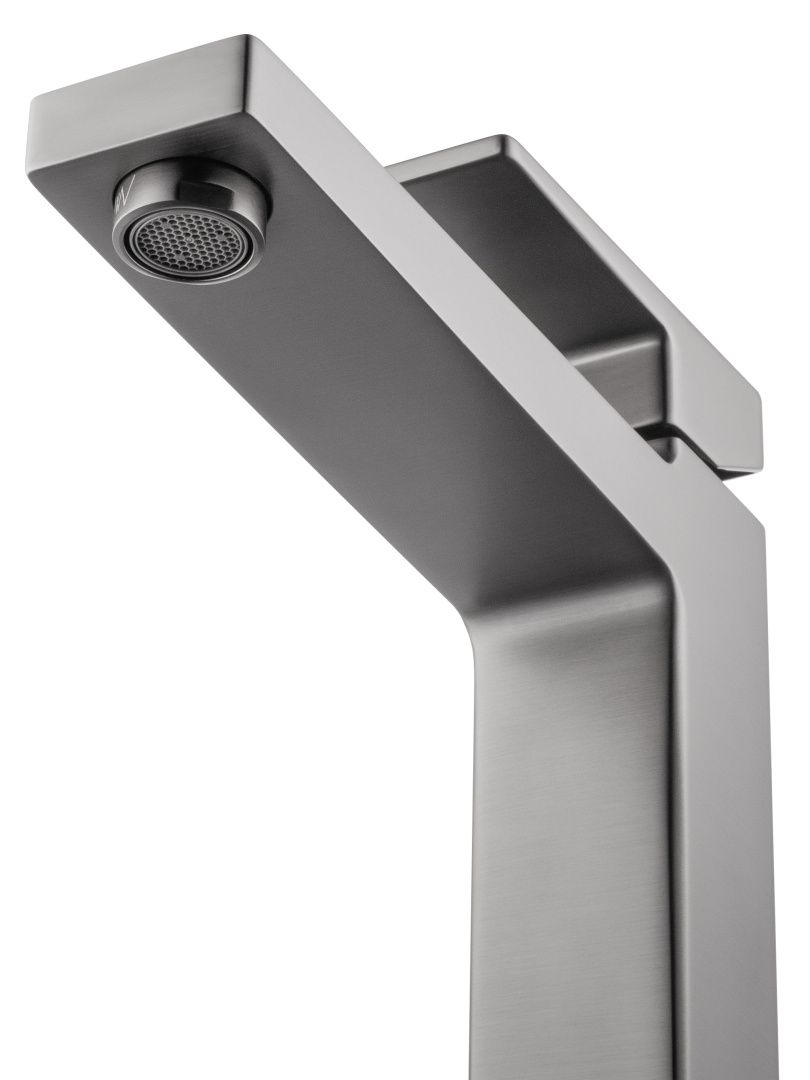 Приобрести смеситель для раковины высокий wonzon & woghand cube 2.0, темный графит (ww-88019068-bgm)