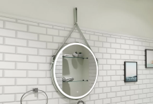 Continent Зеркало с подсветкой Millenium White 65х65 см, белое