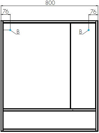 Приобрести зеркало-шкаф акватон флай 60 см, белое, дуб крафт