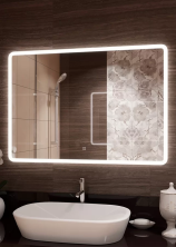 Continent Зеркало с подсветкой Demure 100х70 см, белое