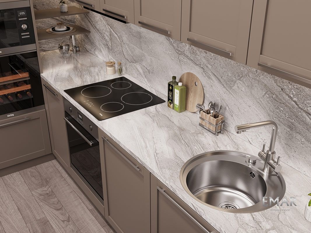 Приобрести oulin кухонная мойка 51х51 см, сатин oulin ol-r510