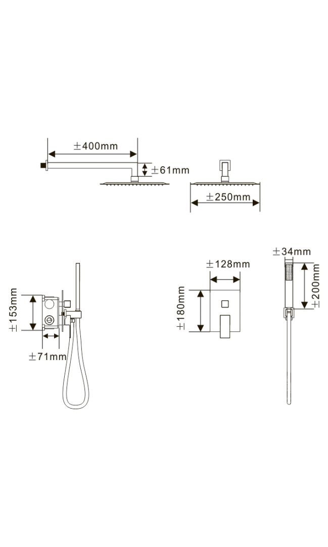 Приобрести hayzburg встраиваемая душевая система, графит hb-1002gg