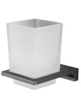 Стакан для зубных щеток с держателем WONZON & WOGHAND ECLIPSE, Темный графит (WW-9121-BGM)