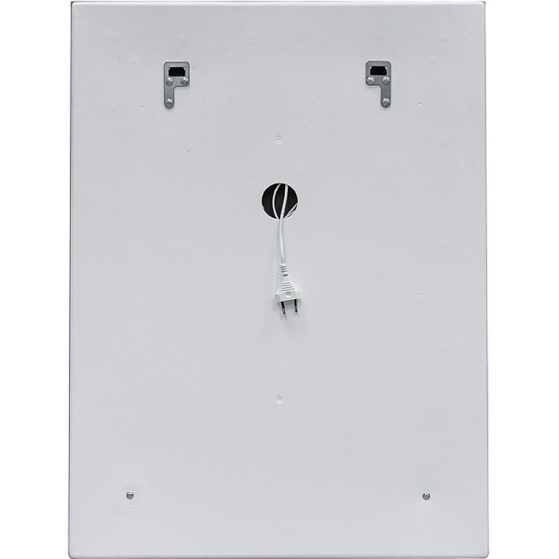 Приобрести continent зеркало с подсветкой verte 50х70 см, бесконтактный включатель, часы, белое