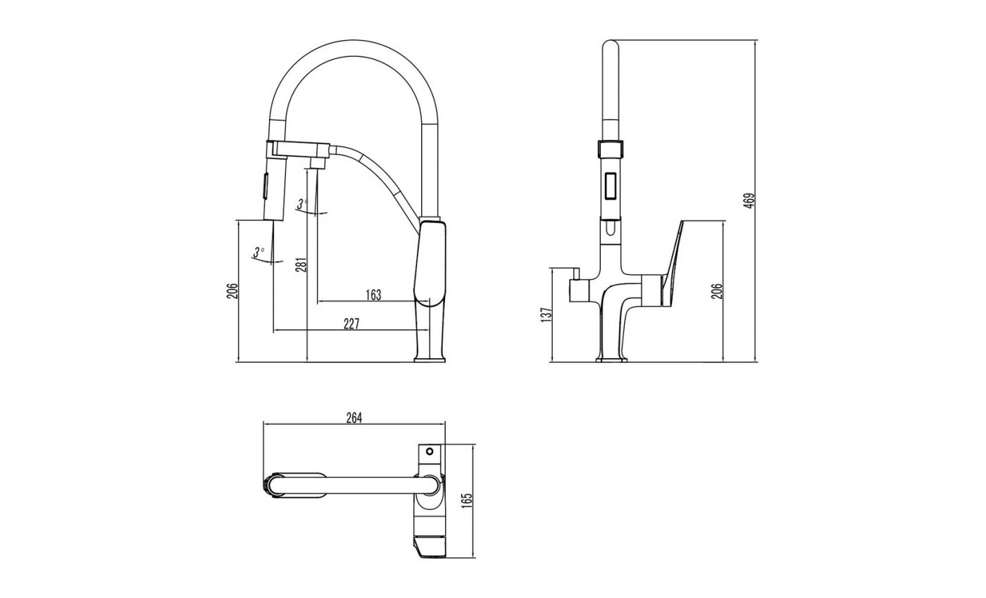 Приобрести lemark смеситель для кухни bronx с подключением к фильтру, черный lm3761bl