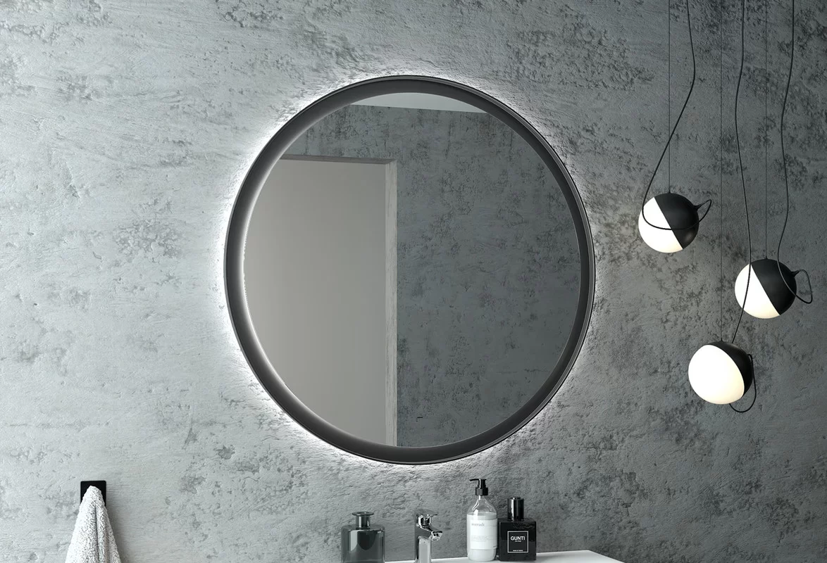 Приобрести continent зеркало с подсветкой planet black 100х100 см, черное