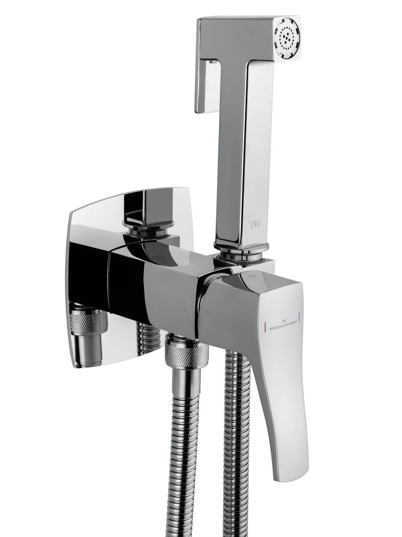 Приобрести смеситель с гигиеническим душем встраиваемый wonzon & woghand flex, хром (ww-88829072-cr)