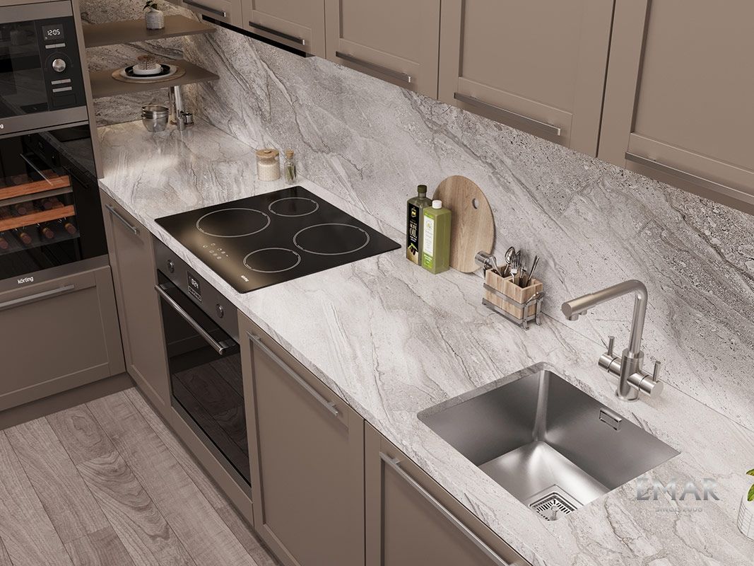 Приобрести oulin кухонная мойка 44х42 см, сатин oulin ol-0363