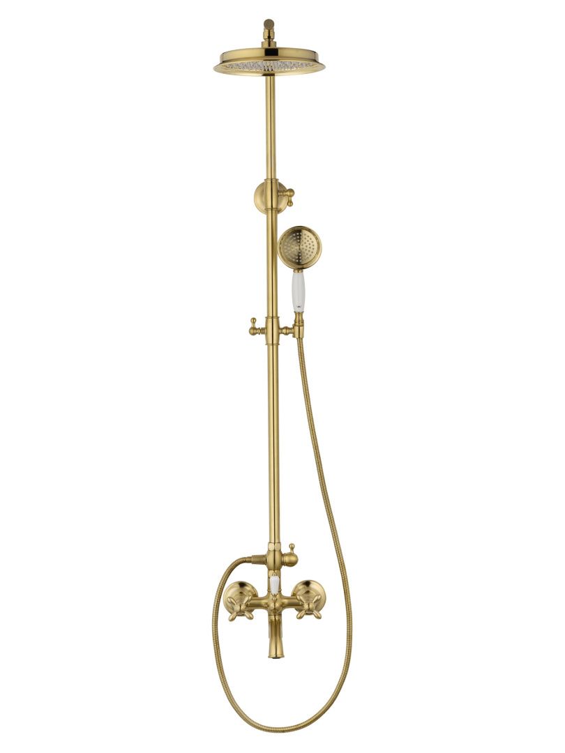 Приобрести душевая система wonzon & woghand retro, брашированное золото (ww-88739020-bg)