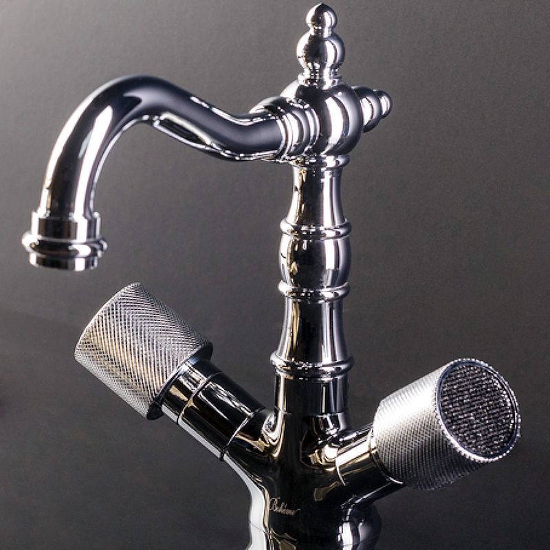 Приобрести boheme смеситель для раковины royale cristal, высокий, хром\черные кристаллы 272-royal/crst black