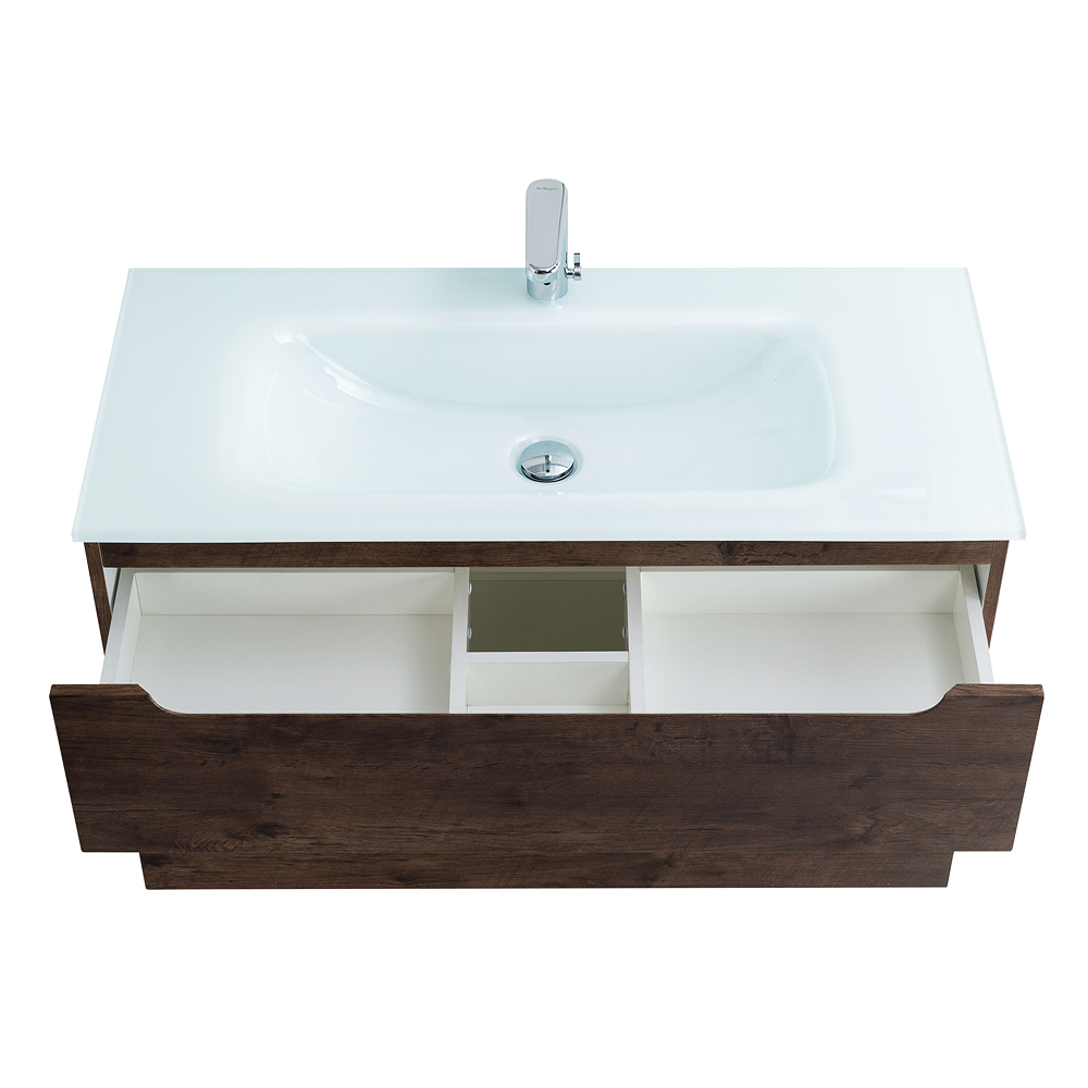 Приобрести belbagno тумба с раковиной etna-h60 100 см, подвесная rovere moro, стеклянная раковина