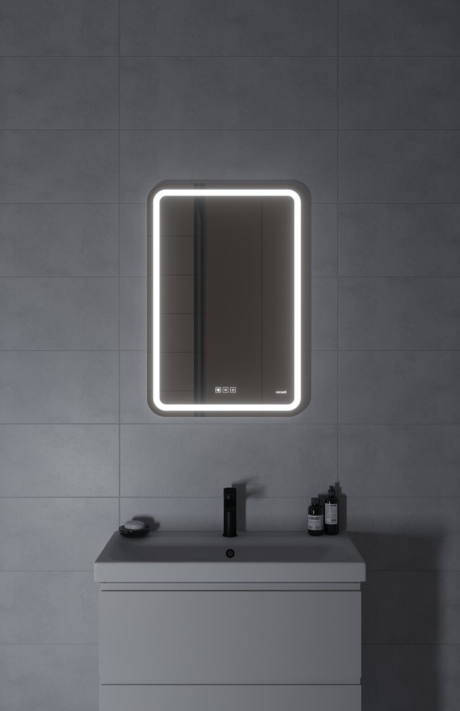 Приобрести зеркало cersanit design pro 051 led 55 см, lu-led051*55-p-os