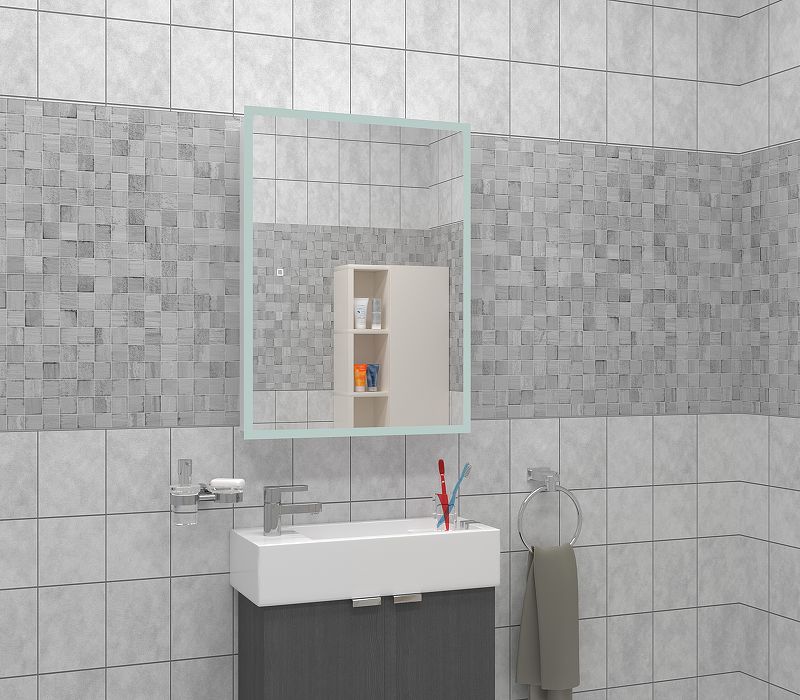 Приобрести continent зеркало шкаф с подсветкой reflex 50х80 см, сенсорный включатель, белое