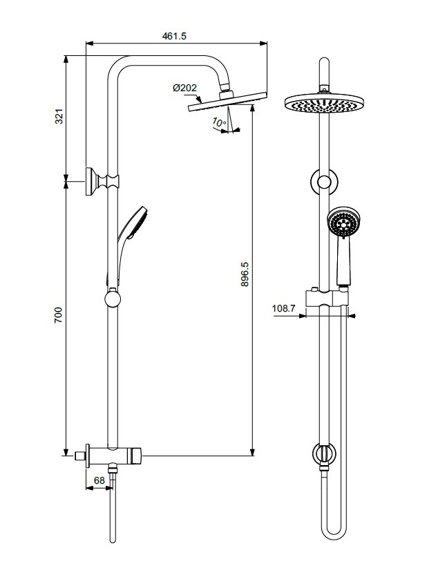 Приобрести душевая система vidima balance ba273aa
