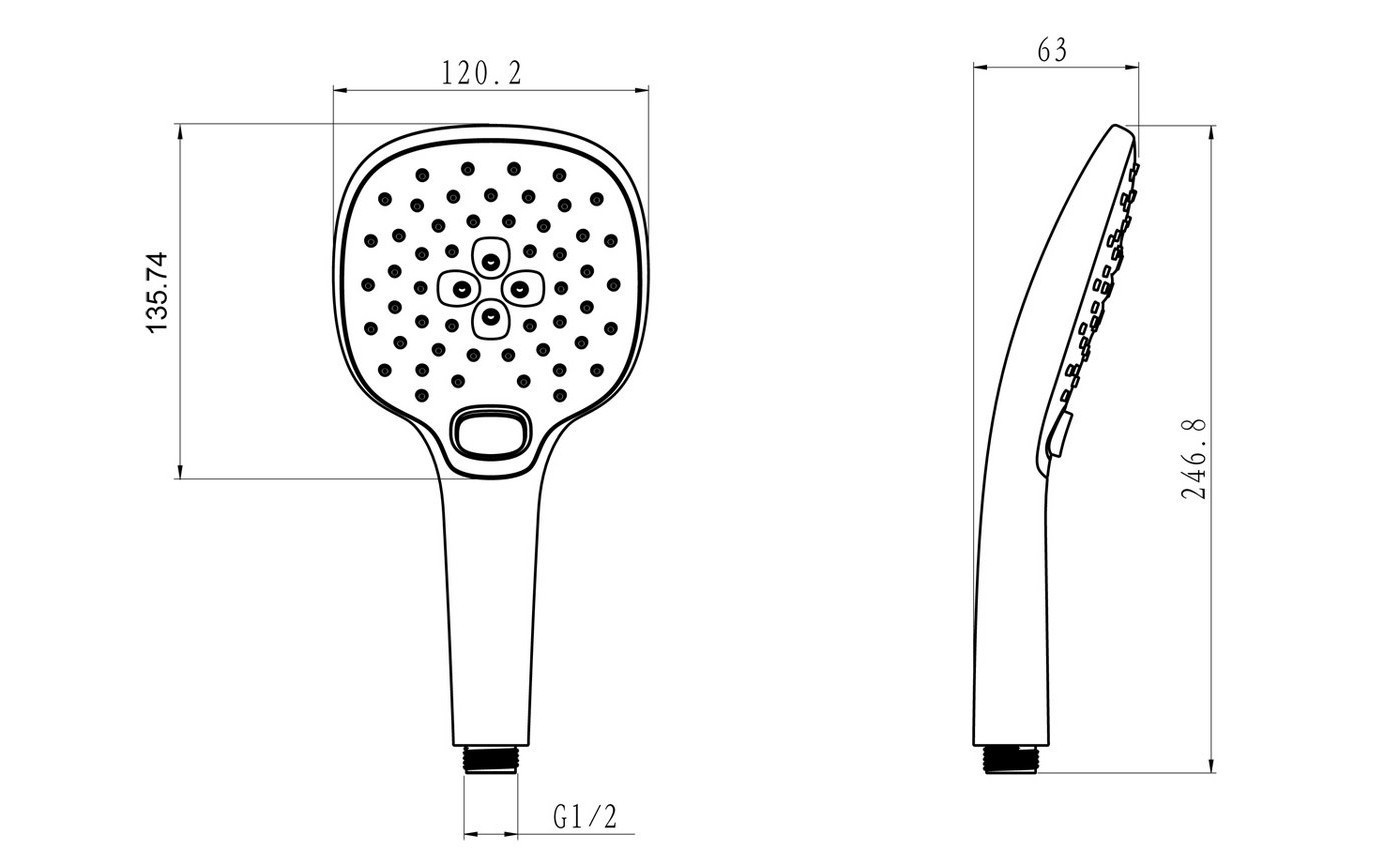 Приобрести lemark душевая лейка 3 режима 120 мм, хром\белый lm0817cwhite