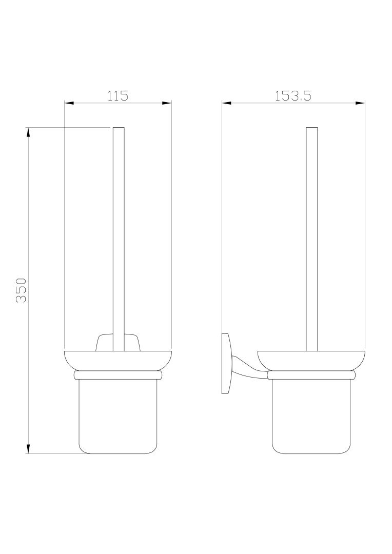 Приобрести туалетный ершик в комплекте wonzon & woghand porto, хром (ww-1901)