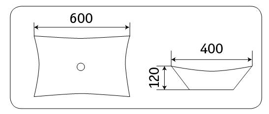 Приобрести раковина накладная ceramalux 60 см 78123а