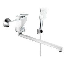 Смеситель для ванны ViEiR Chiaro с ручным душем, белый/хром V333541F