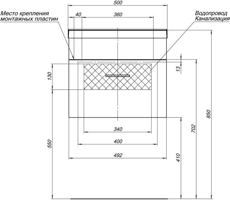 Приобрести aquanet тумба с раковиной нота 50 см, белая 00287705
