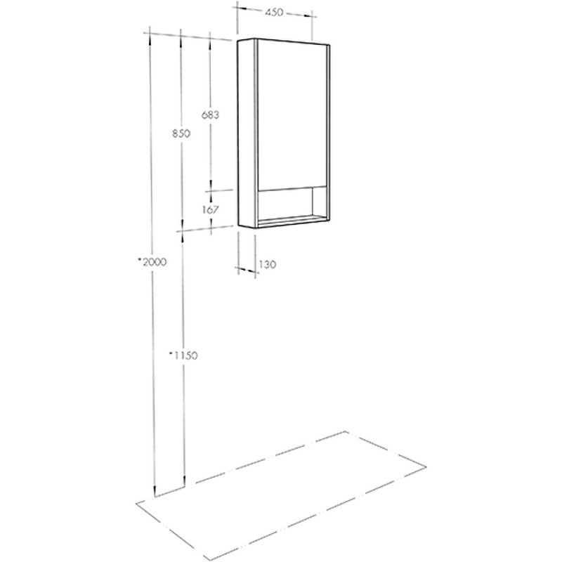 Приобрести акватон зеркало шкаф сканди 45, белый