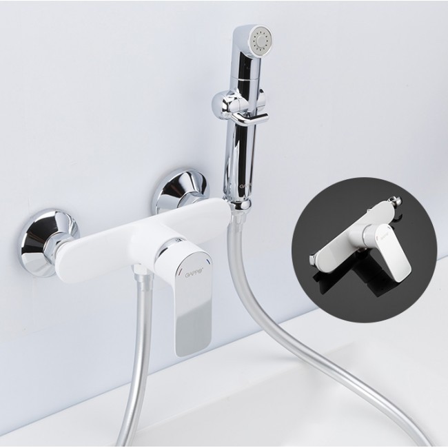 Приобрести gappo смеситель с гигиенической лейкой g2048-8, белый\хром 99333