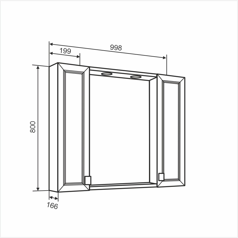 Приобрести зеркало-шкаф ostin 100 см.