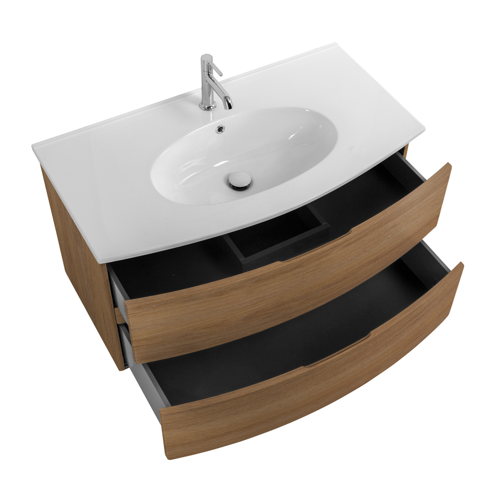 Приобрести cezares тумба подвесная с раковиной elettra 100 см rovere tabacco, дерево 55527