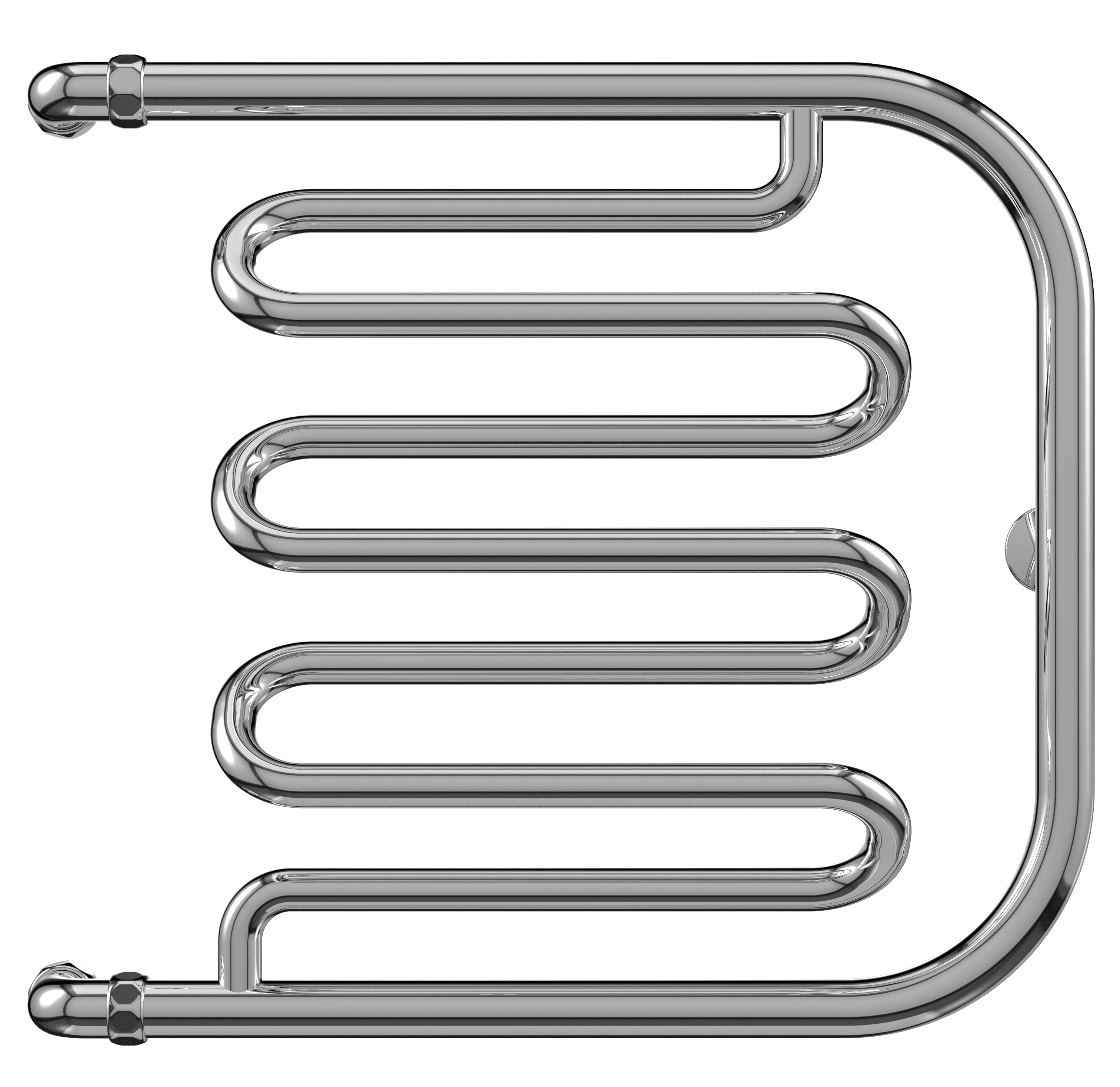 Приобрести полотенцесушитель 600х500 мм водяной terminus фокстрот - лиана мп-образный, хром 4620768881350