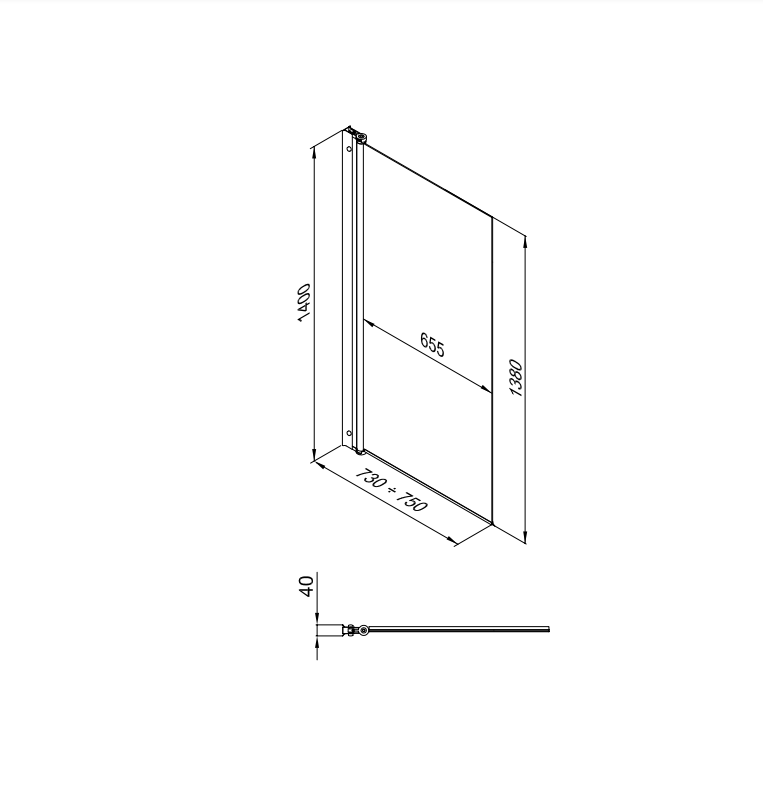 Приобрести triton шторка для ванны соло 75x140 см, хром щ0000046335
