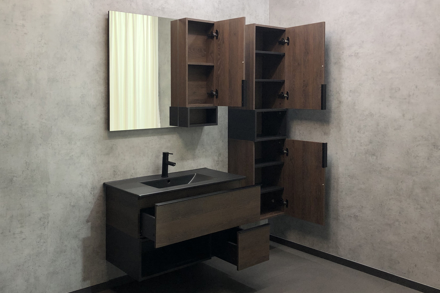 Приобрести сomforty зеркало-шкаф "франкфурт-90" дуб шоколадно-коричневый