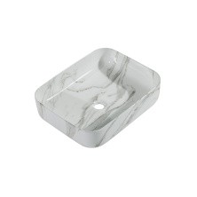 Mirsant Раковина чаша Shell-0619 Statuario 51х40 см, белая УТ000055811