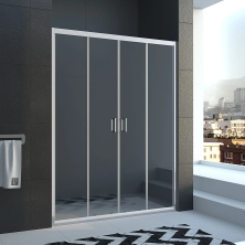 Veconi Душевая дверь Vianno VN-45, 130x185 см, хром, прозрачное VN45-130-01-19C1
