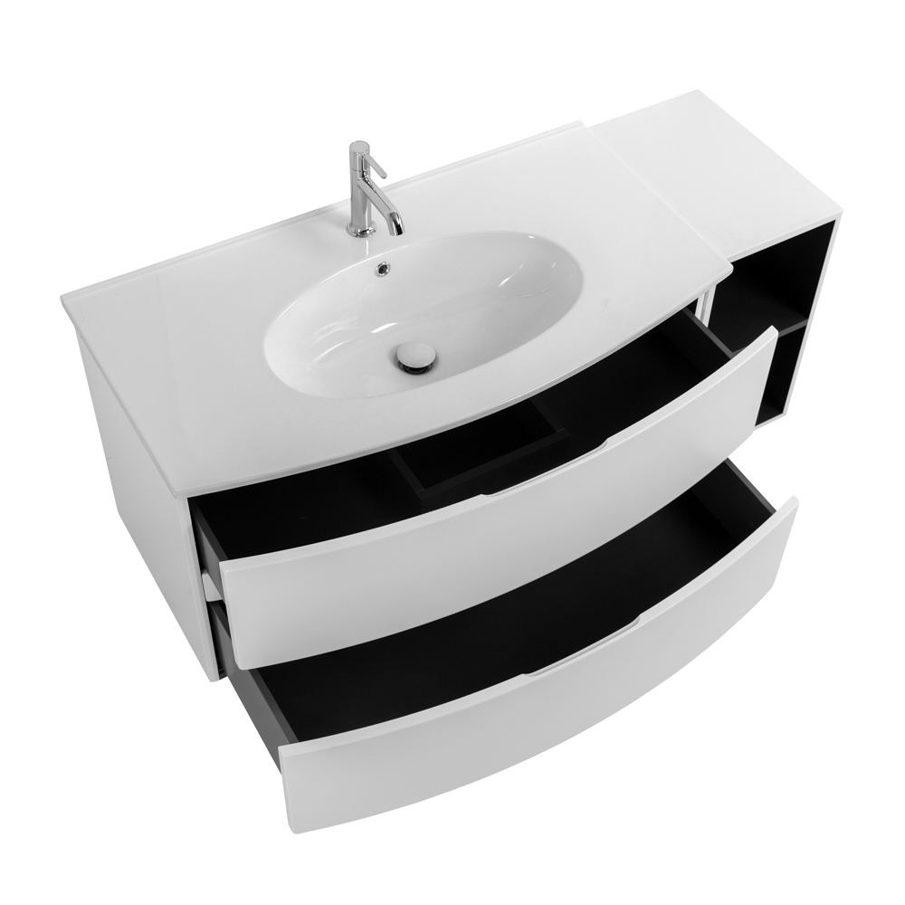 Приобрести cezares тумба подвесная с раковиной elettra 130 см bianco opaco, белая 55525