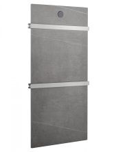 Полотенцесушитель электрический с каменной плитой Серый мрамор WONZON & WOGHAND STUTTGART, Брашированный никель (WW-A502-BR)