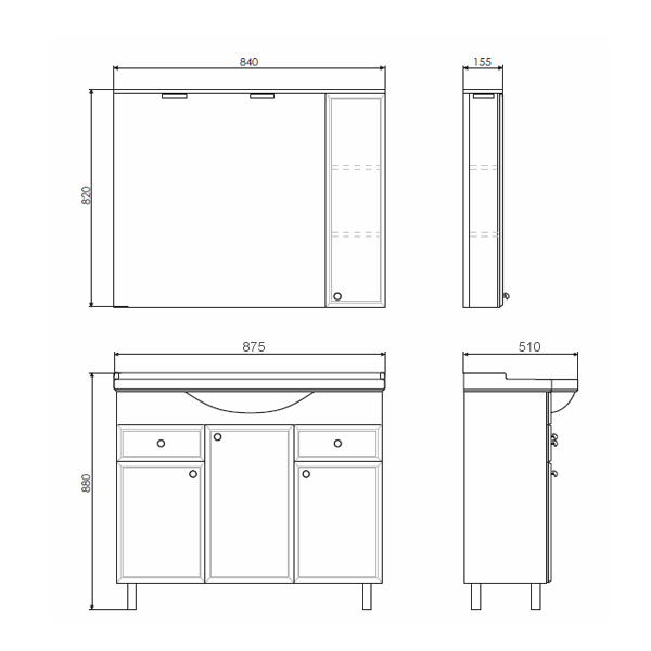 Приобрести сomforty тумба с раковиной "сочи-85" белый глянец