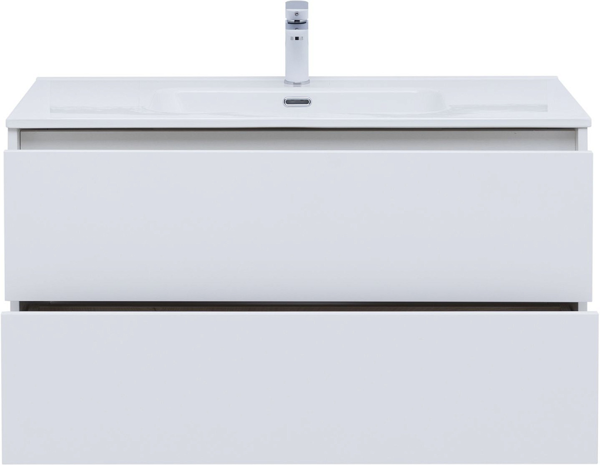 Приобрести aquanet тумба с раковиной lino 100 см, белая глянец