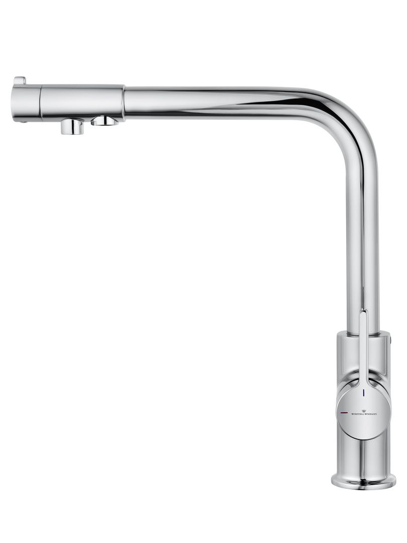 Приобрести смеситель для кухни c подключением фильтра wonzon & woghand, хром (ww-88458008-cr)