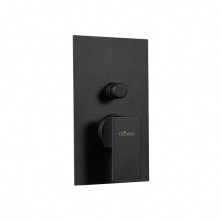 CEZARES Смеситель скрытого монтажа UNIKA с переключателем на 2 выхода, черный матовый UNIKA-VDIM-NOP