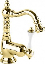 CEZARES Смеситель для биде MARGOT с донным клапаном, золото MARGOT-BSM2-03/24-Bi