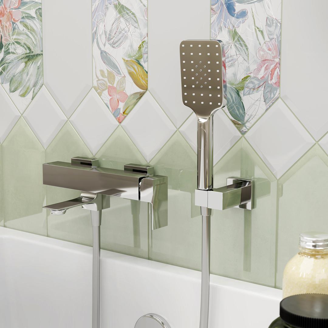 Приобрести kerama marazzi смеситель для ванны fioretto, хром v2cr105km