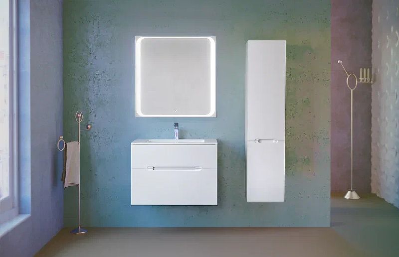 Приобрести jorno зеркало modul 80 см, с подсветкой, белое