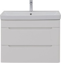 Тумба с раковиной Aquanet София 80 белый глянец (2 ящика) 00274002