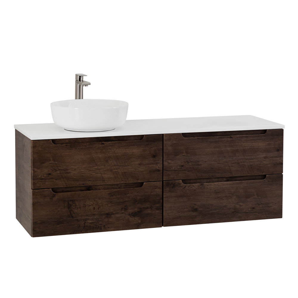 Приобрести belbagno тумба со столешницей etna 120 см, подвесная rovere moro, раковина слева